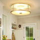 Vintage Brass & Crystal LED Flush Mount Ceiling Light - Thumbnail Image 2