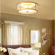 Vintage Brass & Crystal LED Flush Mount Ceiling Light - Thumbnail Image 4