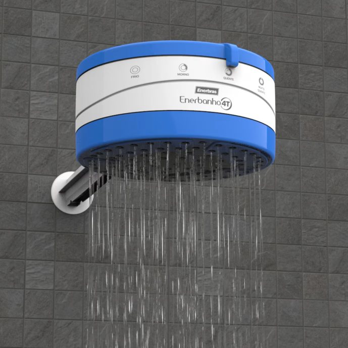 Enerbras Enerducha 4T blue instant electric shower for borehole and salty water