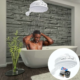 FAME Evidence 4T 6000W instant electric shower with white thermoplastic arm for salty, borehole and fresh water
