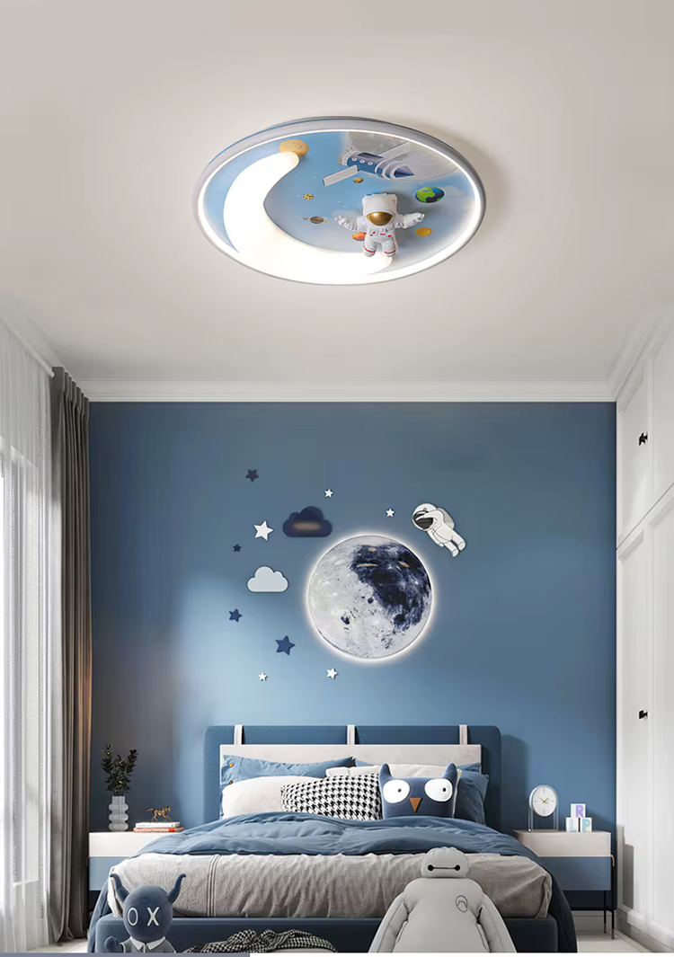 Astronaut LED Ceiling 3-Colour CCT Adjustable Kids' Bedroom Lamp - Image 4