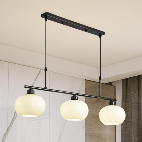 Modern Nordic 3-Globe Glass Ball Pendant Chandelier - Image 2
