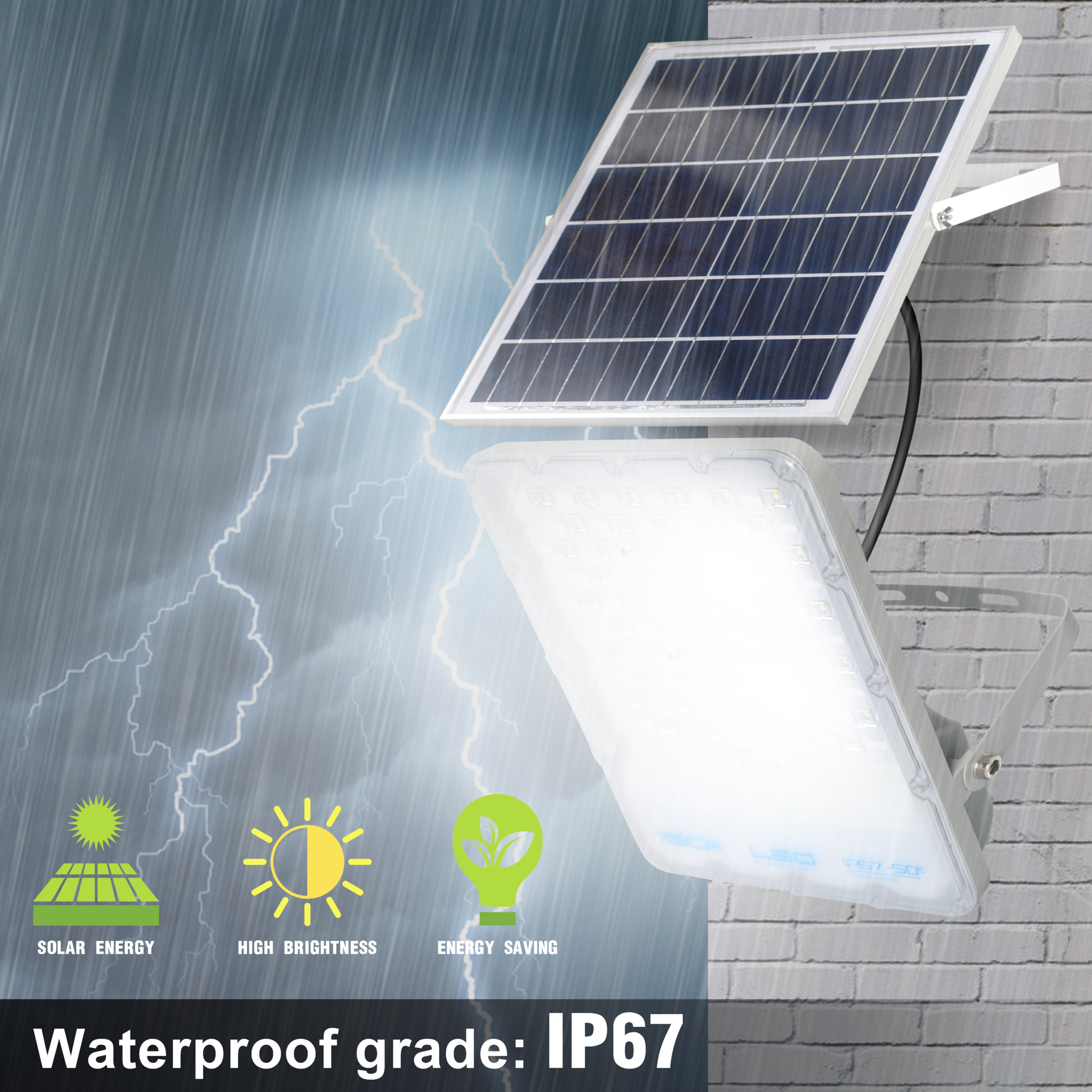 IP66 Solar LED Flood Light – 100W / 200W / 300W with Remote Control - Image 4