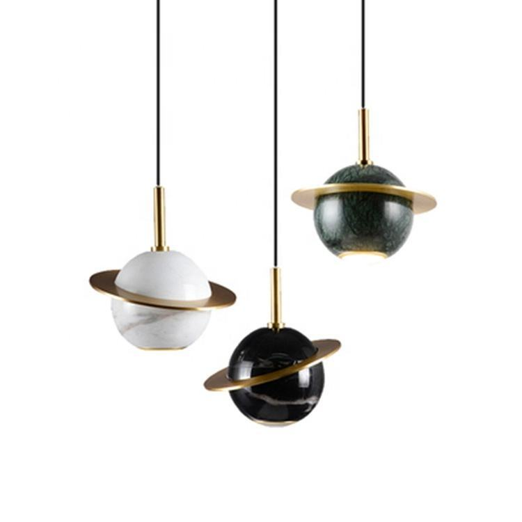 Planet Marble Glass Ball Pendant Light – Modern Decorative Hanging Light - Image 2