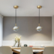 Planet Marble Glass Ball Pendant Light – Modern Decorative Hanging Light - Thumbnail Image 3