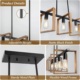 American Industrial 4-Head Wooden Pendant Light - Thumbnail Image 3