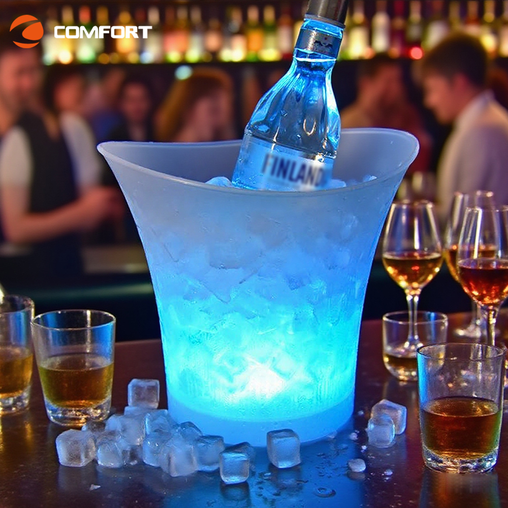 Philips rechargeable LED ice bucket with multi-colour lighting for champagne and wine