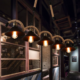 Rustic Hemp Rope Industrial Pendant Chandelier – 5 Heads - Thumbnail Image 4