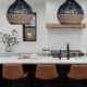 Salt Lake Rattan Pendant Lamp – 400mm Black & Natural Woven Shade - Thumbnail Image 2