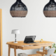 Salt Lake Rattan Pendant Lamp – 400mm Black & Natural Woven Shade - Thumbnail Image 4