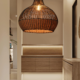 Salt Lake Rattan Pendant Lamp – 400mm Black & Natural Woven Shade - Thumbnail Image 3