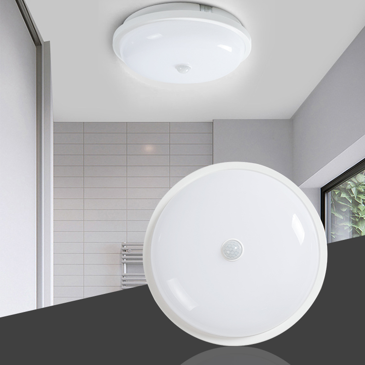 Smart white LED ceiling light with built-in human body motion sensor