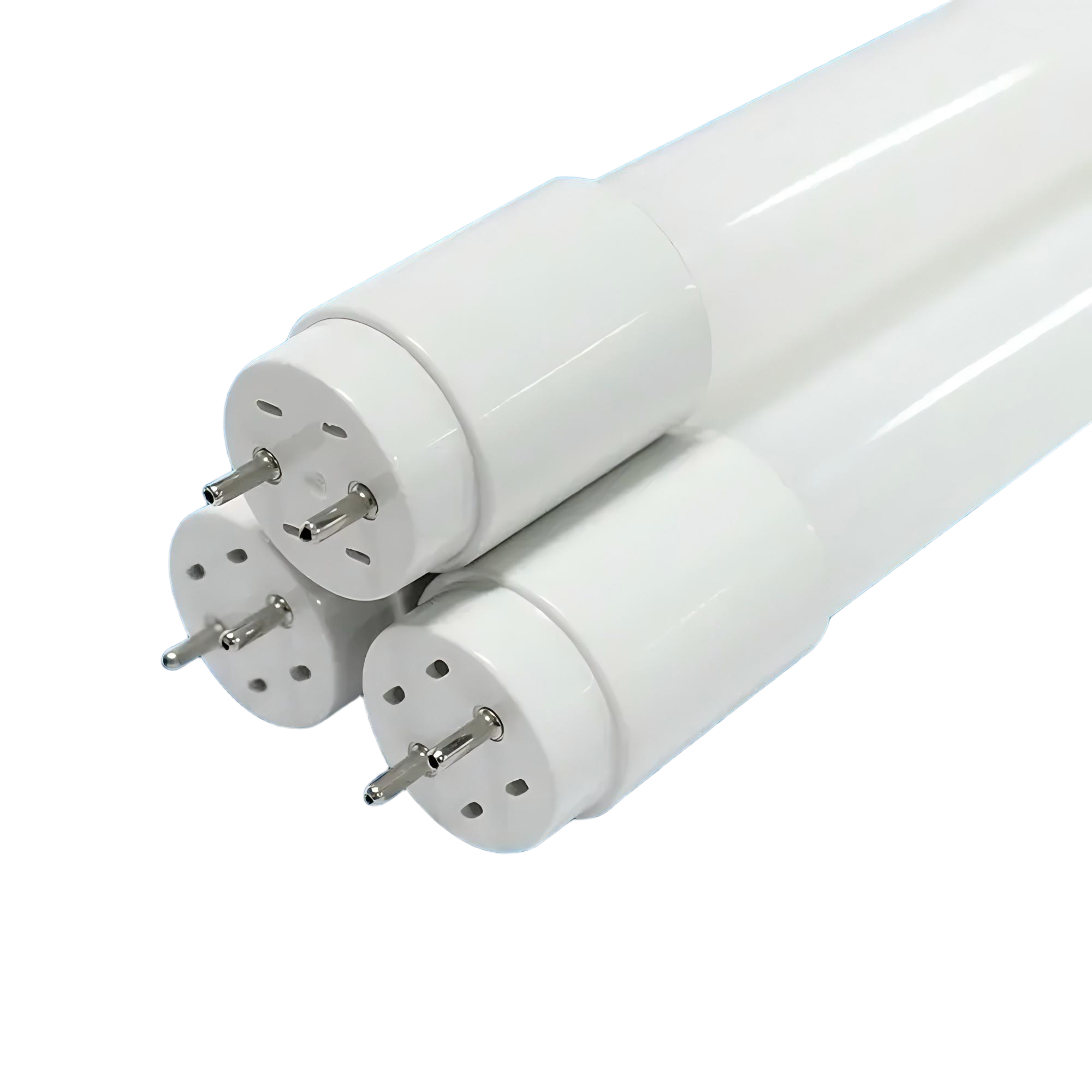 T8 glass LED tube light with G13 bi-pin base available in 2FT and 4FT sizes